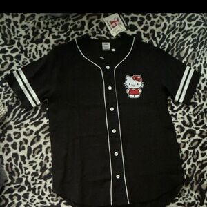 Aeropostale Black Hello Kitty Button Down Shirt